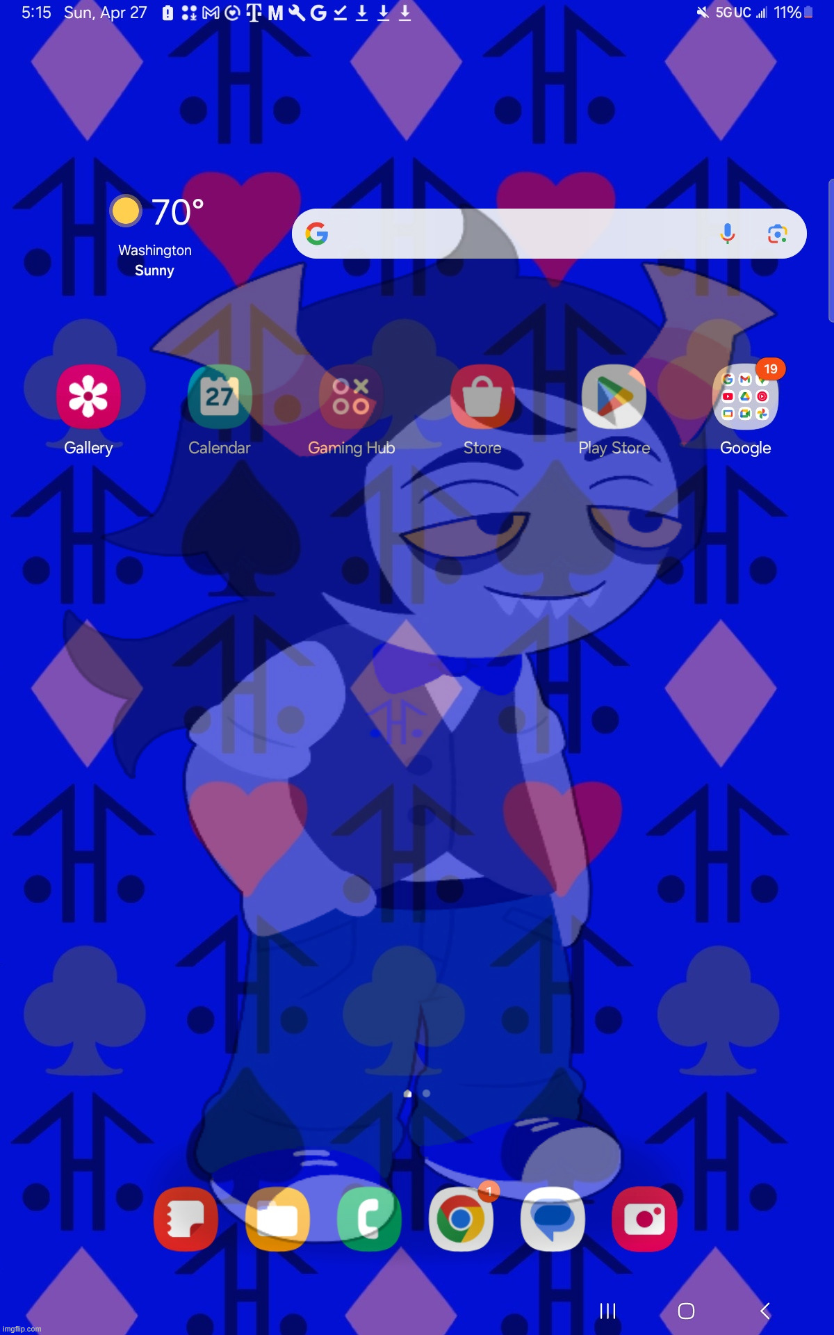 who likes my new wallpaper made by oomf (u would never guess who its based off) | made w/ Imgflip meme maker