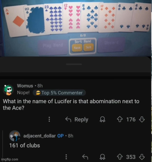 161 of clubs | made w/ Imgflip meme maker