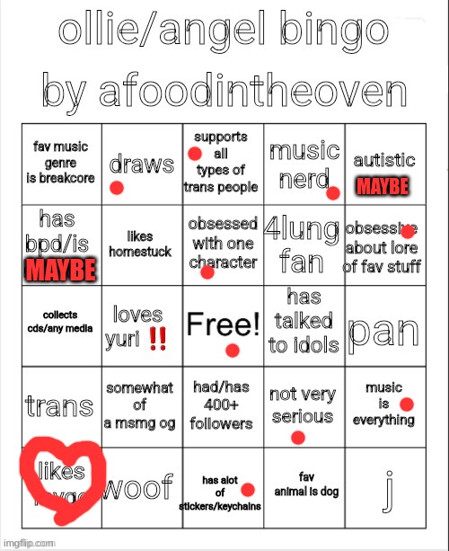 :3 | MAYBE; MAYBE | image tagged in ollie bingo | made w/ Imgflip meme maker