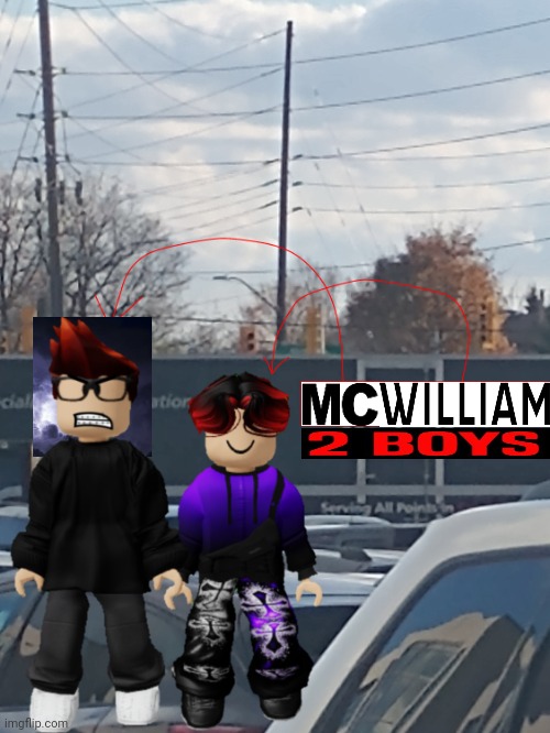Edited photo of MC and William | image tagged in mc and william name soundalike | made w/ Imgflip meme maker