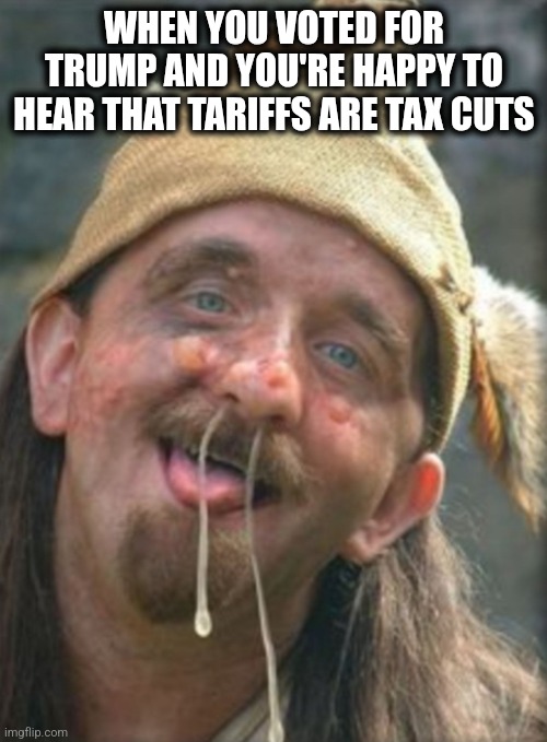 Vote hard | WHEN YOU VOTED FOR TRUMP AND YOU'RE HAPPY TO HEAR THAT TARIFFS ARE TAX CUTS | image tagged in maga | made w/ Imgflip meme maker