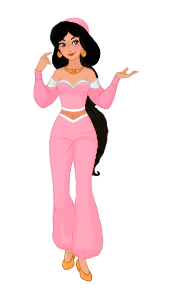 Jasmine in her pink outfit from Aladdin and the King of Thieves Blank Meme Template