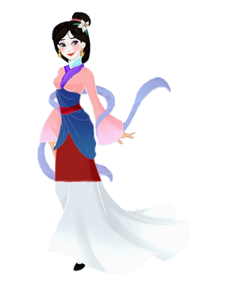 Mulan in her matchmaker dress Blank Meme Template