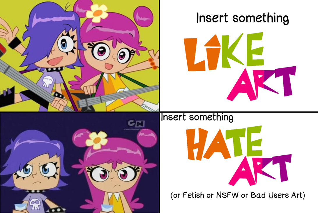 Ami and Yumi Drake Blank Meme Template