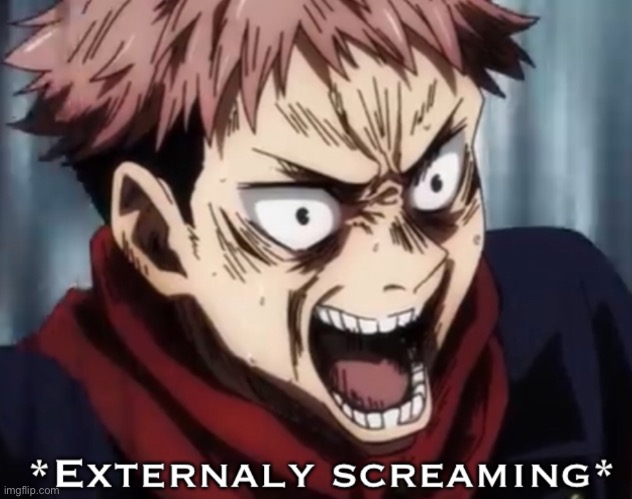 image tagged in yuji externaly screaming | made w/ Imgflip meme maker