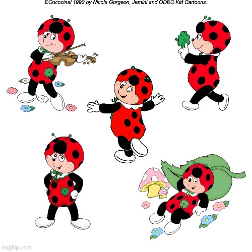 Cococinel 1992 (Cocomiel) | image tagged in ladybug,magic clover,1992,1990,ladybird | made w/ Imgflip meme maker