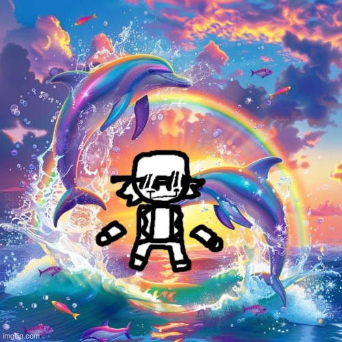 How it feels to genuinely have the desire to distribute joy and whimsy to total strangers online: | image tagged in dolphin symphony | made w/ Imgflip meme maker