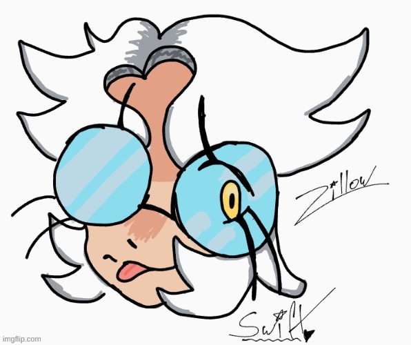 Quick sketch of my OC Zillow ( made of Google canvas with ma finger :P | made w/ Imgflip meme maker