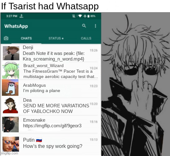 If Tsarist had whatsapp | image tagged in if tsarist had whatsapp | made w/ Imgflip meme maker