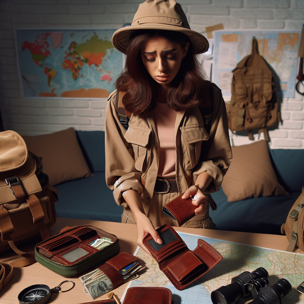 a girl preparing for a safari but checks only to see an empty wa Blank Meme Template