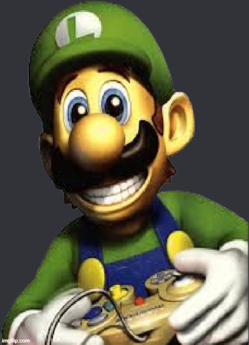 cursed luigi gaming | image tagged in cursed luigi gaming | made w/ Imgflip meme maker