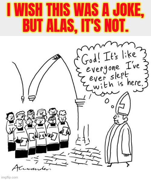 I Wish That Were A Joke | I WISH THIS WAS A JOKE,
BUT ALAS, IT'S NOT. | image tagged in catholic molestation joke,catholic church,vatican,pope,sexual assault,sexual harassment | made w/ Imgflip meme maker