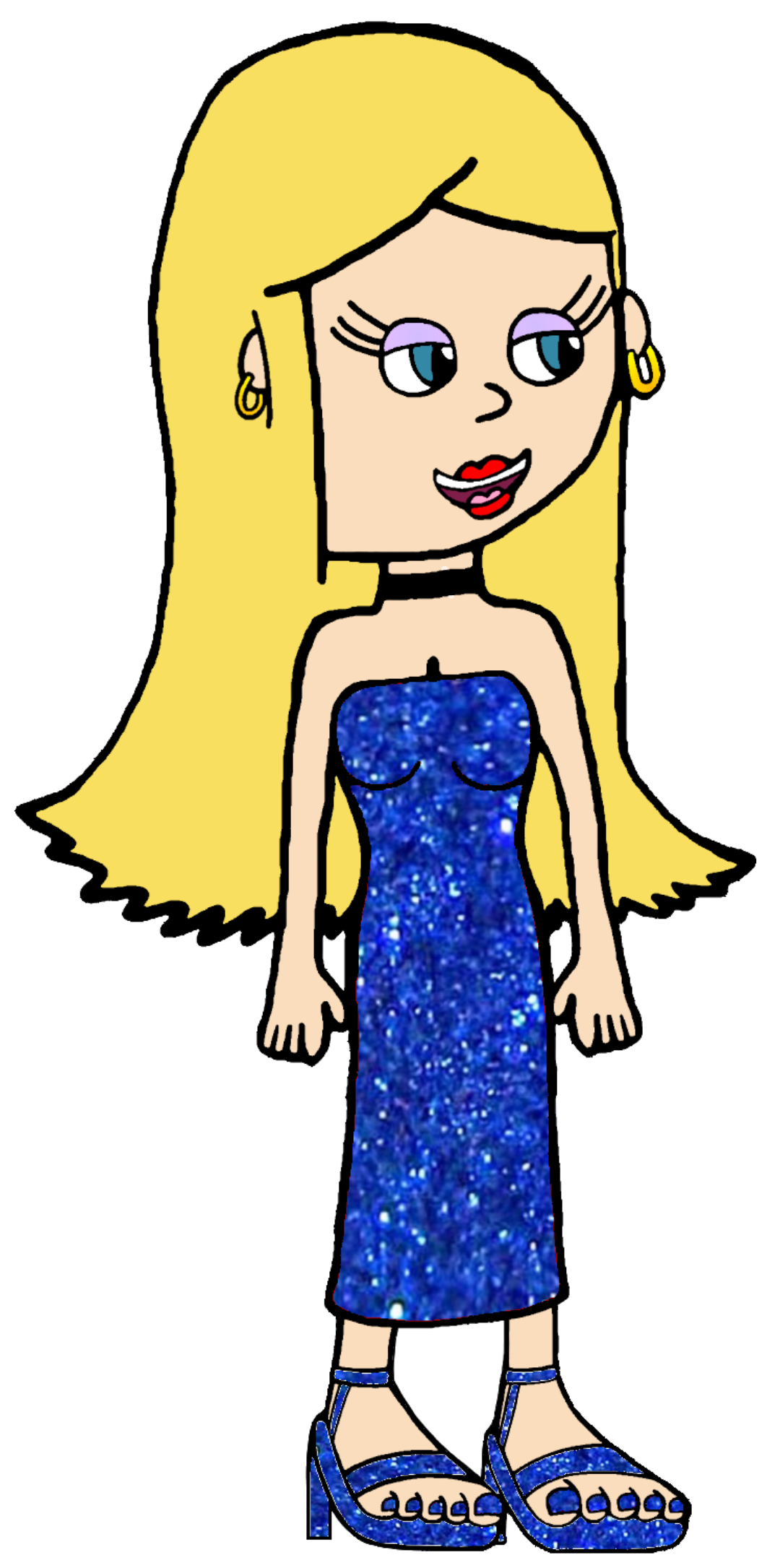 Jasmine's blue sparkly dress Blank Meme Template
