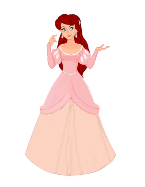 Ariel in her dinner dress Blank Meme Template