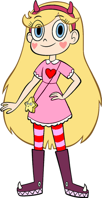 Star Butterfly in her New Outfit (Pink Gown) Blank Meme Template