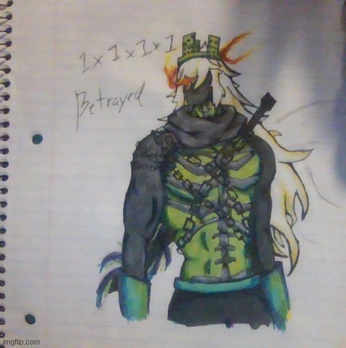 I made 1x1x1x1's betrayed skin as an anime (Forsaken) (he's now one of my many husbands) | made w/ Imgflip meme maker