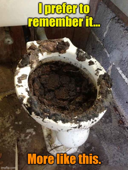 toilet | I prefer to remember it... More like this. | image tagged in toilet | made w/ Imgflip meme maker