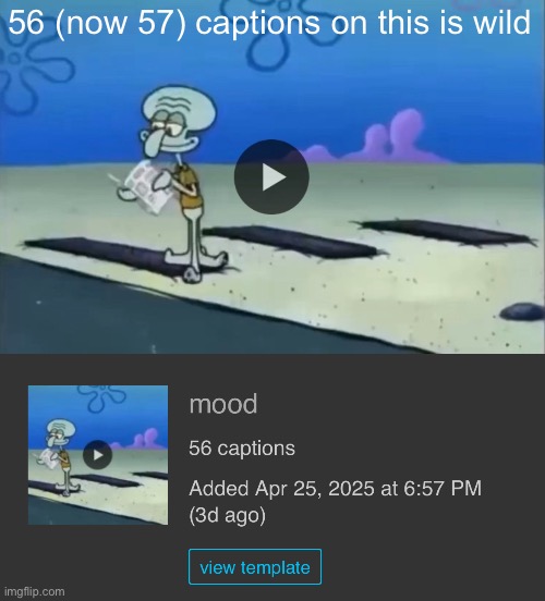 56 (now 57) captions on this is wild | image tagged in mood | made w/ Imgflip meme maker