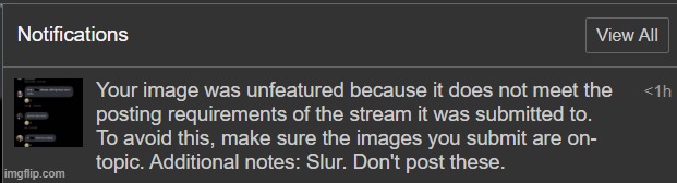 Apparently censored slurs are not allowed now | made w/ Imgflip meme maker