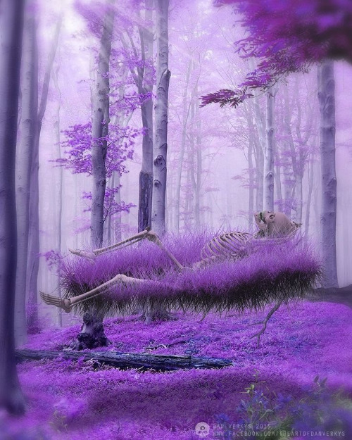 Skeleton Forest | image tagged in skeletons,art,fantasy painting,forest,purple,surrealism | made w/ Imgflip meme maker