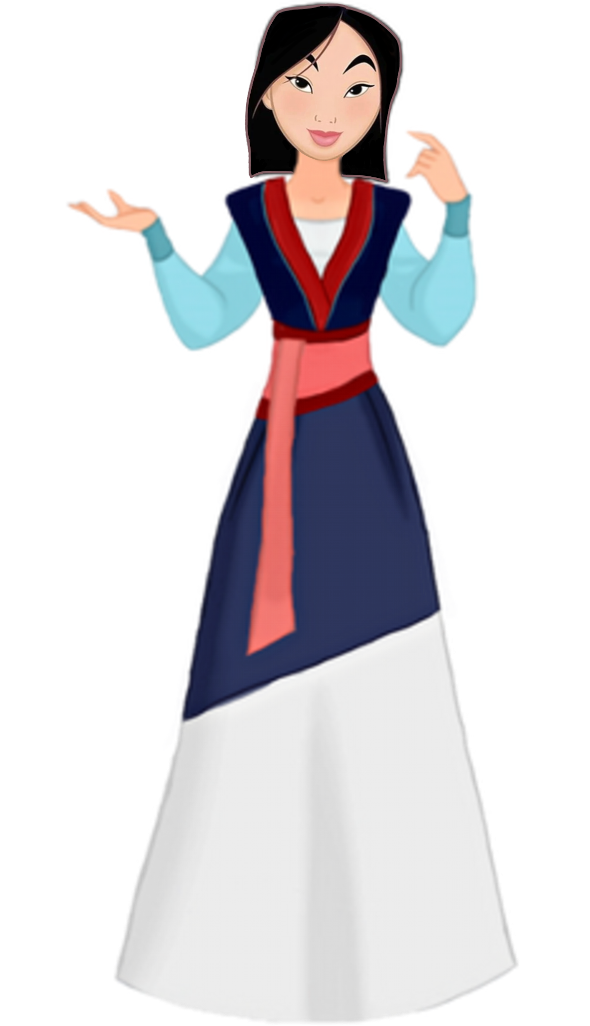 Fa Mulan in her Finale Dress Blank Meme Template
