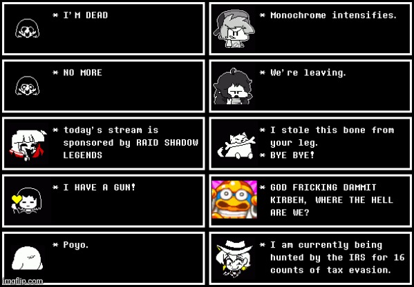 image tagged in shitpost,chara generations | made w/ Imgflip meme maker