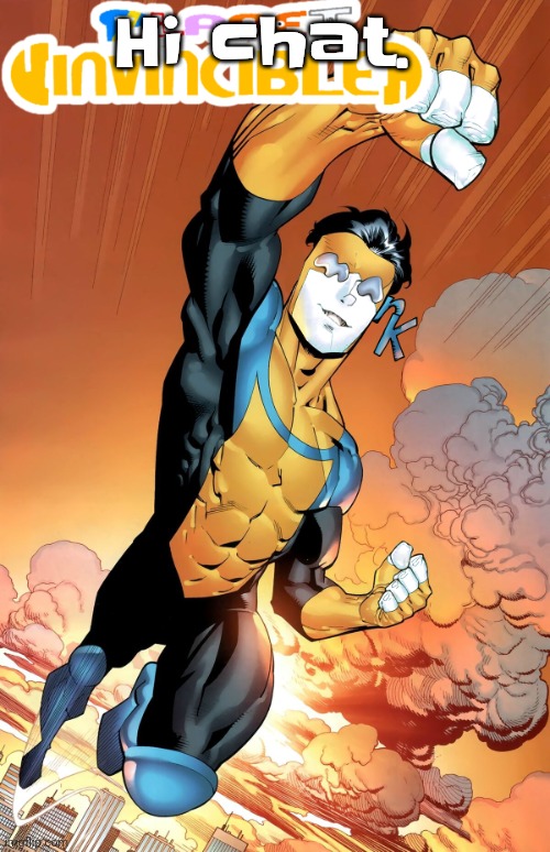 Please no drama today PLEASE? I already feel stressed whenever I come online | Hi chat. | image tagged in planet invincible | made w/ Imgflip meme maker