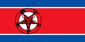 Satanic North Korea flag Blank Meme Template