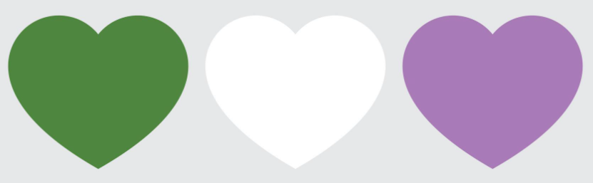 Suffragette Colours Hearts Blank Meme Template