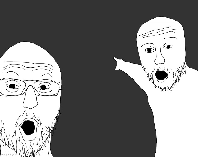Two Soyjacks Transparent | image tagged in two soyjacks transparent | made w/ Imgflip meme maker
