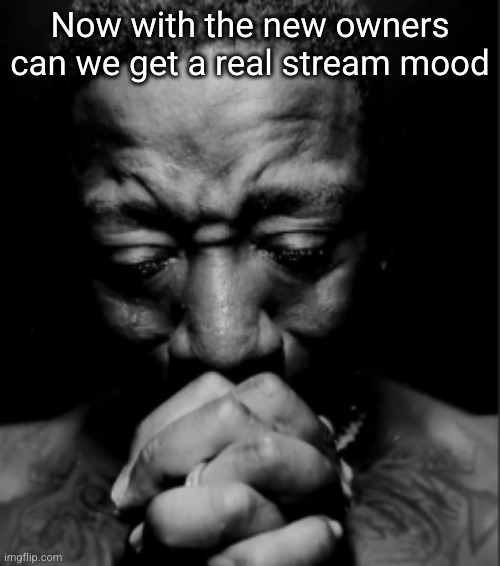 stream moods are actually a big puzzle piece secret | Now with the new owners can we get a real stream mood | image tagged in black guy praying meme,msmg,owner,stream mood,stream,mood | made w/ Imgflip meme maker