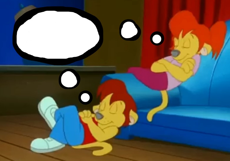 Dreaming Kate Lionheart and Spencer Lionheart Blank Meme Template