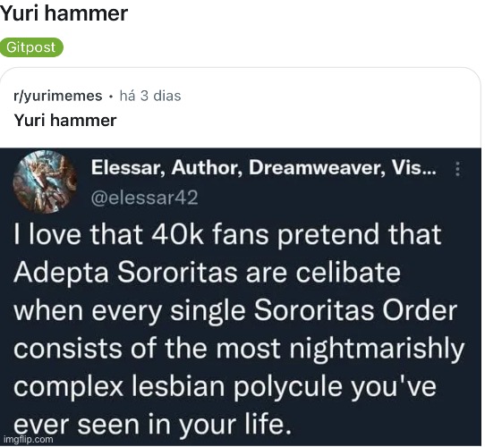 If this is true, the artists will go crazy | image tagged in lesbian,yuri,warhammer 40k,memes | made w/ Imgflip meme maker