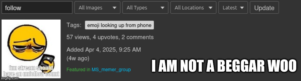 f-f-f | I AM NOT A BEGGAR WOO | made w/ Imgflip meme maker