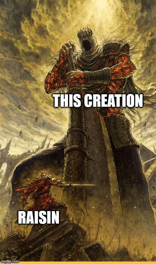 Fantasy Painting | THIS CREATION RAISIN | image tagged in fantasy painting | made w/ Imgflip meme maker