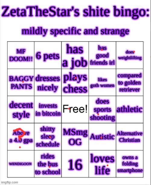 im not merican | image tagged in zeta bingo | made w/ Imgflip meme maker