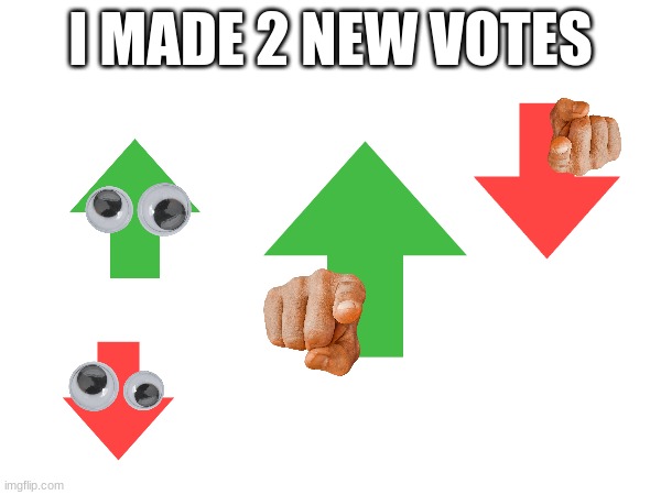 new votes | I MADE 2 NEW VOTES | image tagged in vote | made w/ Imgflip meme maker