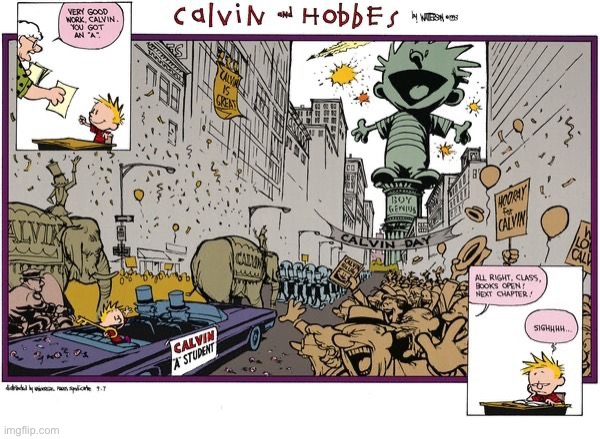 image tagged in comics,calvin and hobbes,imagination | made w/ Imgflip meme maker