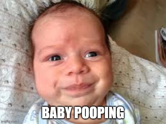 derp baby | BABY POOPING | image tagged in derp baby | made w/ Imgflip meme maker