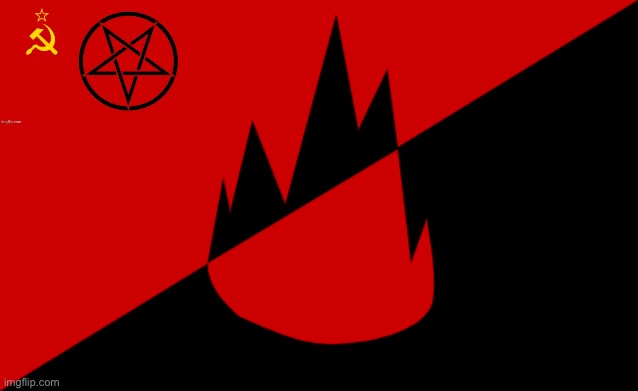 MSMG: Soviet Demons of the Mildly Small Memer Group | image tagged in flag of ms_memer_group simplified | made w/ Imgflip meme maker