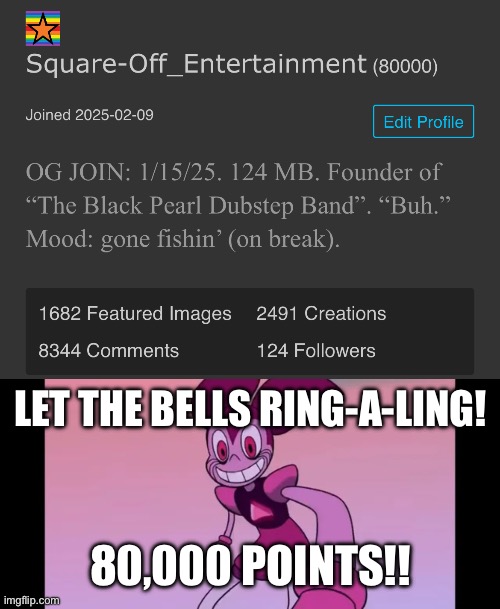 “WE GOT EM!” | LET THE BELLS RING-A-LING! 80,000 POINTS!! | image tagged in event template | made w/ Imgflip meme maker