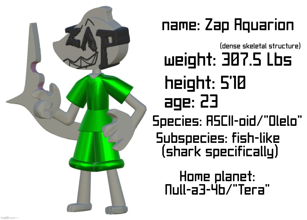 Useless info about Zap | made w/ Imgflip meme maker