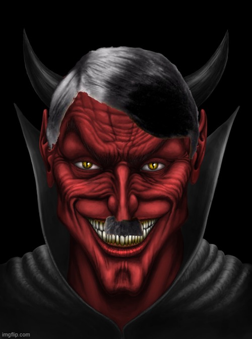 Devil Adolf Hitler | image tagged in dancing with the devil,devil,adolf hitler,nazi,funny | made w/ Imgflip meme maker
