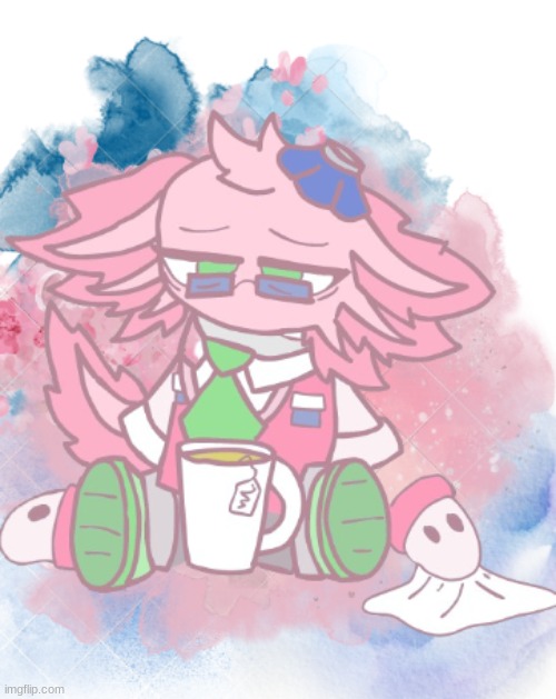 my Axolotl (Kinito) uh he's kinda sick today :p (which villian should I turn into a plushie?) | made w/ Imgflip meme maker