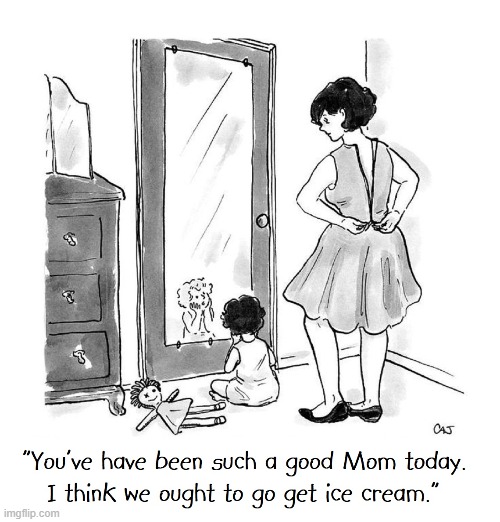Daughter Knows Best! | image tagged in vince vance,mother and daughter,ice cream,cartoons,roll,reversal | made w/ Imgflip meme maker
