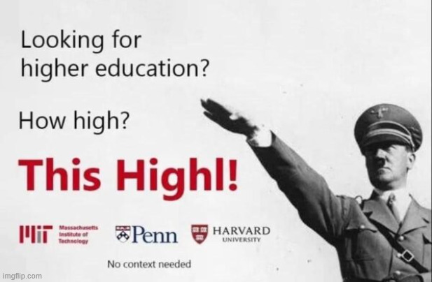 It's called higher education... | image tagged in higher education,lib,nazis | made w/ Imgflip meme maker
