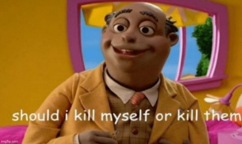 should i kill myself or kill them | image tagged in should i kill myself or kill them | made w/ Imgflip meme maker