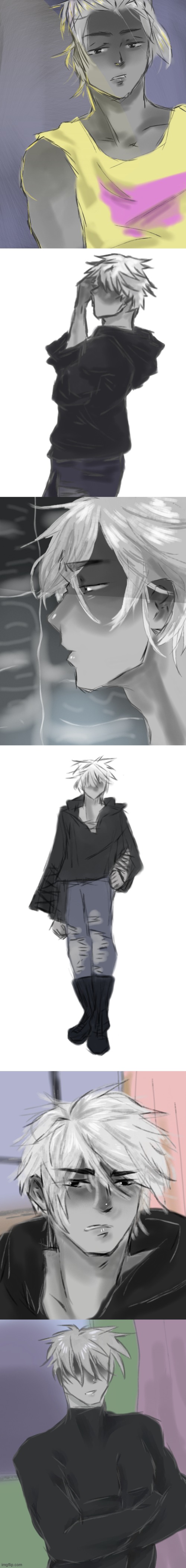 Art dump, i really hate using color so i just decided to make this guy monochrome and he just turned out so pretty | image tagged in drawing,lots of it,oh god i have a problem | made w/ Imgflip meme maker