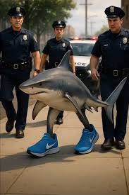 Tralalero Tralala getting arrested Blank Meme Template