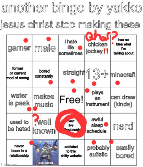 qhar? | image tagged in yakko bingo v7 | made w/ Imgflip meme maker
